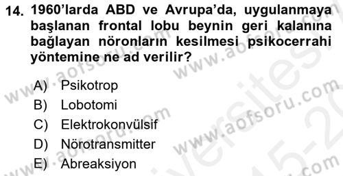 Birey ve Davranış Dersi 2015 - 2016 Yılı Tek Ders Sınav Soruları 14. Soru