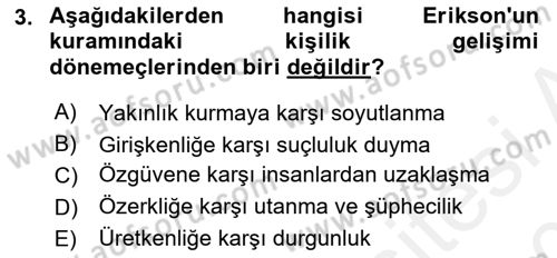Birey ve Davranış Dersi 2015 - 2016 Yılı Tek Ders Sınav Soruları 3. Soru