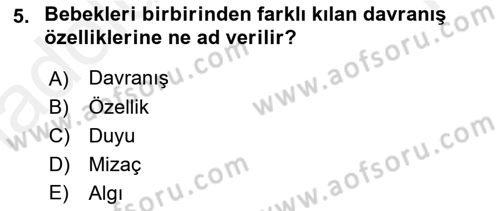 Birey ve Davranış Dersi 2015 - 2016 Yılı Tek Ders Sınav Soruları 5. Soru