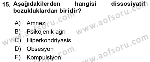 Birey ve Davranış Dersi 2016 - 2017 Yılı 3 Ders Sınav Soruları 15. Soru