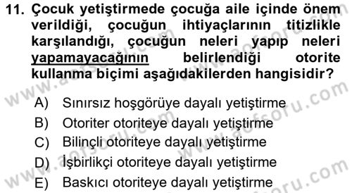 Birey ve Davranış Dersi 2016 - 2017 Yılı (Vize) Ara Sınav Soruları 11. Soru