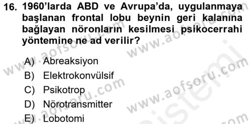 Birey ve Davranış Dersi 2017 - 2018 Yılı 3 Ders Sınav Soruları 16. Soru