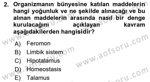 Birey ve Davranış Dersi 2017 - 2018 Yılı (Vize) Ara Sınav Soruları 2. Soru