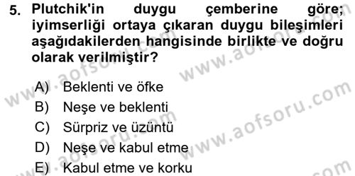 Birey ve Davranış Dersi 2018 - 2019 Yılı 3 Ders Sınav Soruları 5. Soru