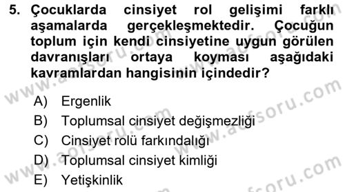 Birey ve Davranış Dersi 2018 - 2019 Yılı Yaz Okulu Sınav Soruları 5. Soru