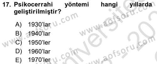 Birey ve Davranış Dersi 2022 - 2023 Yılı Yaz Okulu Sınav Soruları 17. Soru