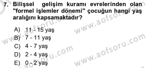 Birey ve Davranış Dersi 2022 - 2023 Yılı Yaz Okulu Sınav Soruları 7. Soru