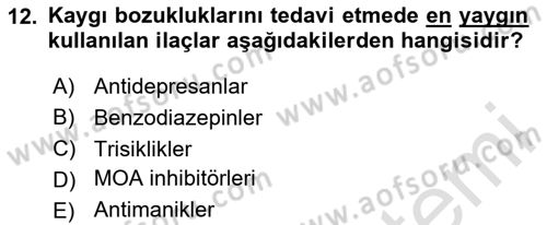Birey ve Davranış Dersi 2023 - 2024 Yılı (Final) Dönem Sonu Sınav Soruları 12. Soru