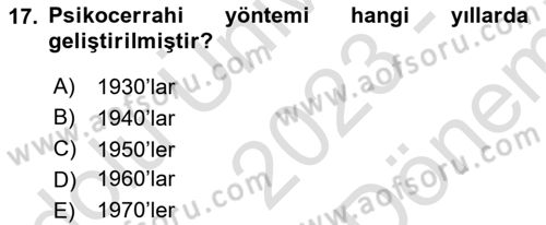 Birey ve Davranış Dersi 2023 - 2024 Yılı (Final) Dönem Sonu Sınav Soruları 17. Soru