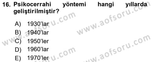 Birey ve Davranış Dersi 2024 - 2025 Yılı Yaz Okulu Sınav Soruları 16. Soru