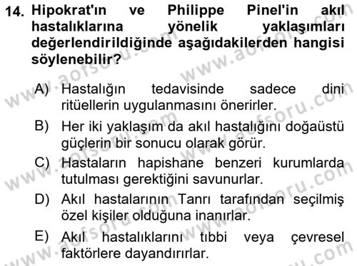 Birey ve Davranış Dersi 2025 - 2026 Yılı (Final) Dönem Sonu Sınav Soruları 14. Soru