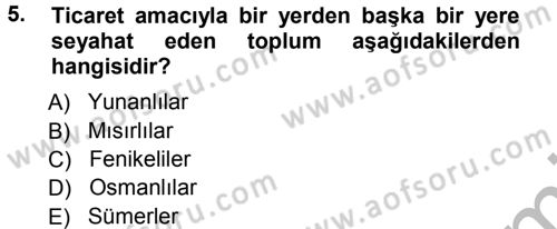 Turizm Sosyolojisi Dersi Ara Sınavı Deneme Sınav Soruları 5. Soru