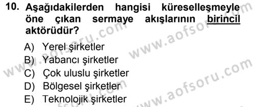 Turizm Sosyolojisi Dersi 2012 - 2013 Yılı (Final) Dönem Sonu Sınav Soruları 10. Soru