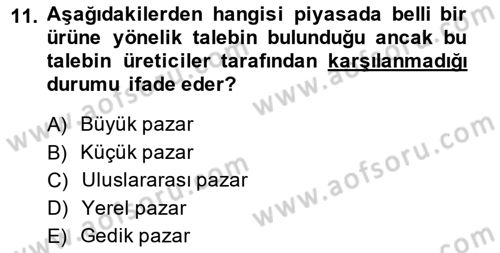 Turizm Sosyolojisi Dersi Ara Sınavı Deneme Sınav Soruları 11. Soru
