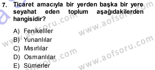 Turizm Sosyolojisi Dersi 2013 - 2014 Yılı (Vize) Ara Sınav Soruları 7. Soru