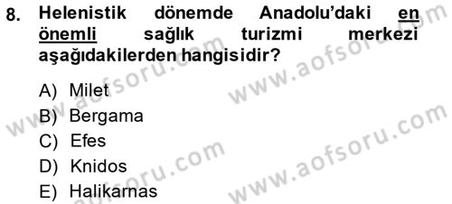 Turizm Sosyolojisi Dersi 2013 - 2014 Yılı (Vize) Ara Sınav Soruları 8. Soru