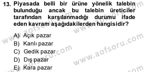 Turizm Sosyolojisi Dersi 2014 - 2015 Yılı (Vize) Ara Sınav Soruları 13. Soru