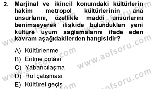 Turizm Sosyolojisi Dersi 2014 - 2015 Yılı (Final) Dönem Sonu Sınav Soruları 2. Soru