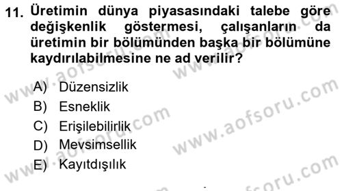 Turizm Sosyolojisi Dersi 2015 - 2016 Yılı (Final) Dönem Sonu Sınav Soruları 11. Soru