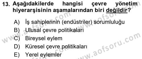 Turizm Sosyolojisi Dersi 2015 - 2016 Yılı (Final) Dönem Sonu Sınav Soruları 13. Soru