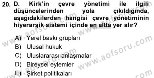 Turizm Sosyolojisi Dersi 2015 - 2016 Yılı (Final) Dönem Sonu Sınav Soruları 20. Soru