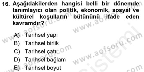 Turizm Sosyolojisi Dersi 2015 - 2016 Yılı Tek Ders Sınav Soruları 16. Soru