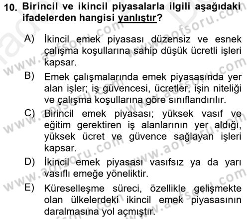 Turizm Sosyolojisi Dersi 2016 - 2017 Yılı (Final) Dönem Sonu Sınav Soruları 10. Soru