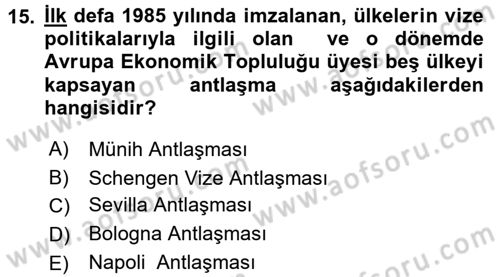 Turizm Sosyolojisi Dersi 2016 - 2017 Yılı (Final) Dönem Sonu Sınav Soruları 15. Soru