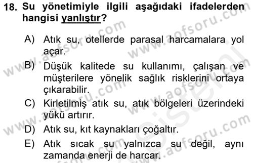 Turizm Sosyolojisi Dersi 2016 - 2017 Yılı (Final) Dönem Sonu Sınav Soruları 18. Soru