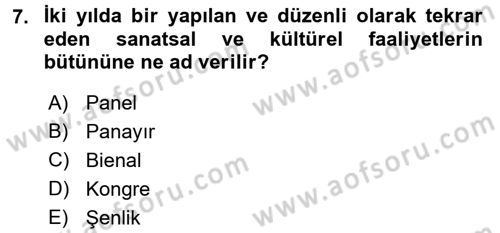 Turizm Sosyolojisi Dersi 2016 - 2017 Yılı (Final) Dönem Sonu Sınav Soruları 7. Soru