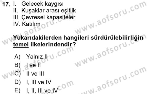 Turizm Sosyolojisi Dersi 2017 - 2018 Yılı 3 Ders Sınav Soruları 17. Soru
