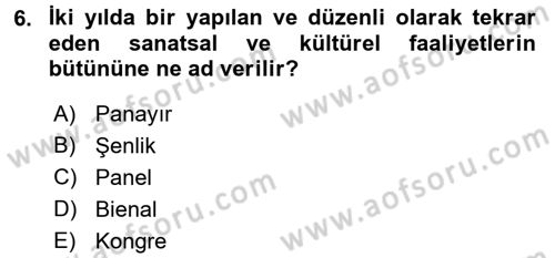 Turizm Sosyolojisi Dersi 2018 - 2019 Yılı 3 Ders Sınav Soruları 6. Soru