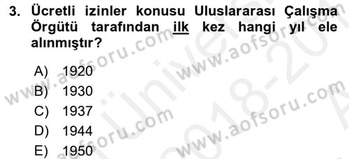 Turizm Sosyolojisi Dersi 2018 - 2019 Yılı (Vize) Ara Sınav Soruları 3. Soru