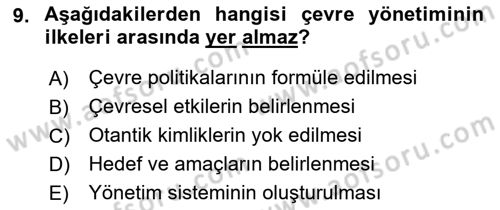 Turizm Sosyolojisi Dersi 2018 - 2019 Yılı Yaz Okulu Sınav Soruları 9. Soru