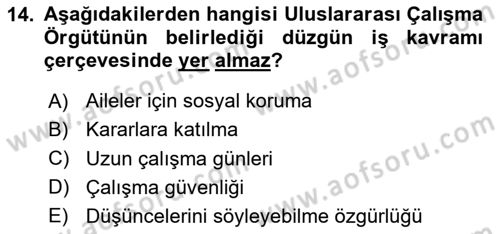 Turizm Sosyolojisi Dersi 2020 - 2021 Yılı Yaz Okulu Sınav Soruları 14. Soru