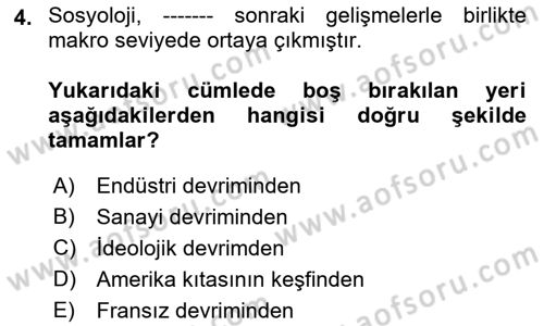 Turizm Sosyolojisi Dersi 2022 - 2023 Yılı Yaz Okulu Sınav Soruları 4. Soru