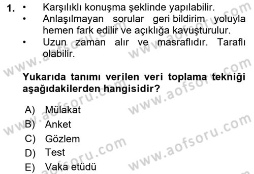 Örgütsel Davranış Dersi 2022 - 2023 Yılı Yaz Okulu Sınavı 1. Soru
