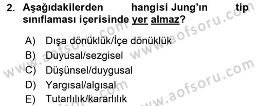 Örgütsel Davranış Dersi 2024 - 2025 Yılı (Vize) Ara Sınav Soruları 2. Soru