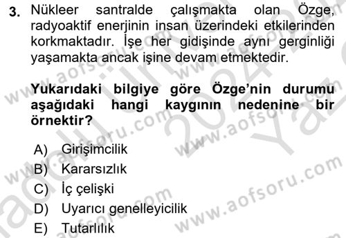 Örgütsel Davranış Dersi 2024 - 2025 Yılı Yaz Okulu Sınav Soruları 3. Soru