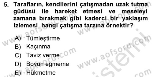 Örgütsel Davranış Dersi 2024 - 2025 Yılı Yaz Okulu Sınav Soruları 5. Soru