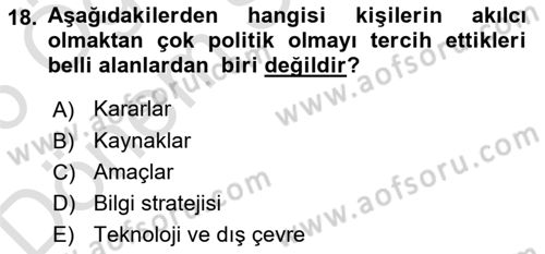 Örgütsel Davranış Dersi 2025 - 2026 Yılı (Final) Dönem Sonu Sınav Soruları 18. Soru