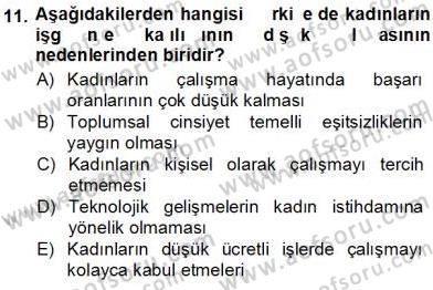 Sosyoloji 1 Dersi 2012 - 2013 Yılı (Vize) Ara Sınav Soruları 11. Soru