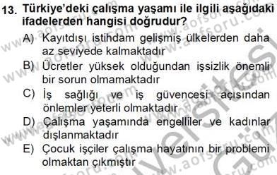 Sosyoloji 1 Dersi Ara Sınavı Deneme Sınav Soruları 13. Soru