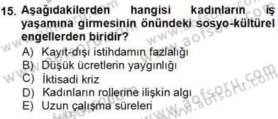 Sosyoloji 1 Dersi 2012 - 2013 Yılı (Vize) Ara Sınav Soruları 15. Soru