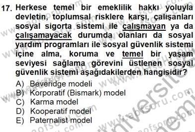 Sosyoloji 1 Dersi 2012 - 2013 Yılı (Final) Dönem Sonu Sınav Soruları 17. Soru