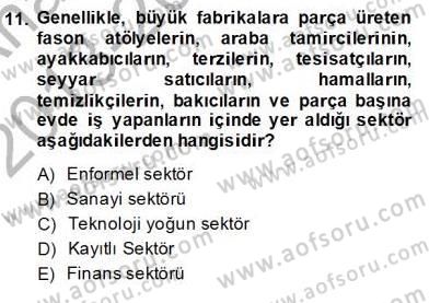 Sosyoloji 1 Dersi 2013 - 2014 Yılı (Vize) Ara Sınav Soruları 11. Soru