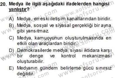 Sosyoloji 1 Dersi Ara Sınavı Deneme Sınav Soruları 20. Soru