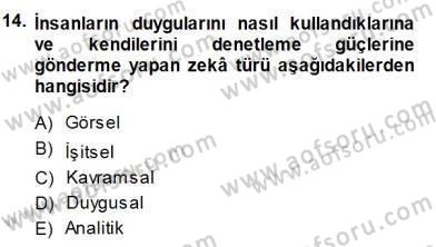 Sosyoloji 1 Dersi 2013 - 2014 Yılı (Final) Dönem Sonu Sınav Soruları 14. Soru