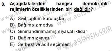 Sosyoloji 1 Dersi 2013 - 2014 Yılı (Final) Dönem Sonu Sınav Soruları 8. Soru