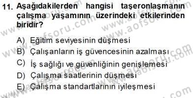 Sosyoloji 1 Dersi 2014 - 2015 Yılı (Vize) Ara Sınav Soruları 11. Soru